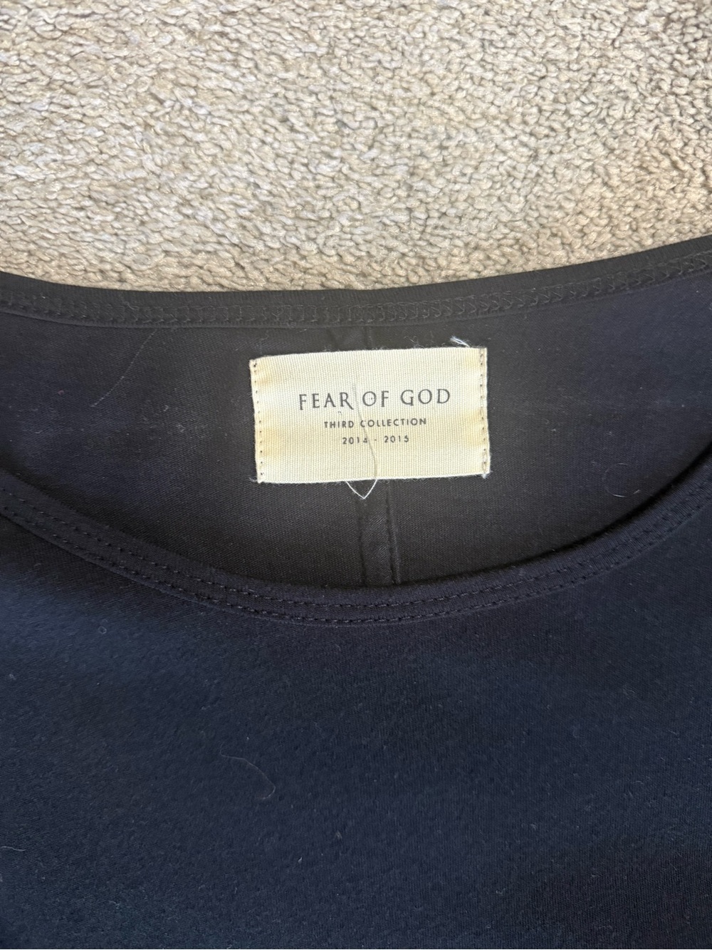 Fear of God Third Collection | Black Long Sleeve Crewneck